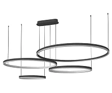 Люстра подвесная LED DIMM Тор 08204,19PA(4000K) Kink Light чёрная на 1 лампу, основание чёрное в стиле хай-тек современный кольца с пультом Люстра подвесная LED DIMM Тор 08204,19PA(4000K) Kink Light чёрная на 1 лампу, основание чёрное в стиле хай-тек современный кольца с пультом